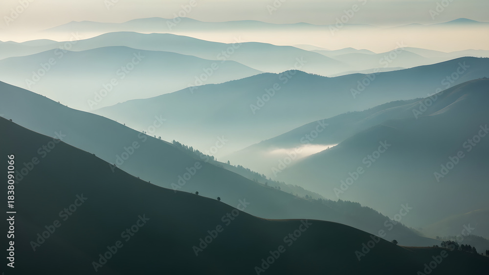 Fototapeta premium mountain landscape with fog