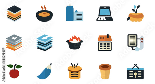 Various food and objects for different purposes and uses.