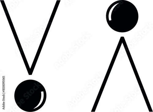 Minimalist abstract art featuring geometric shapes and dots