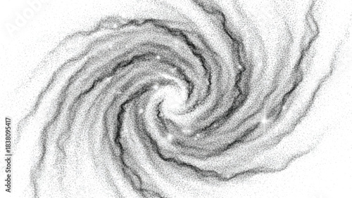 Dust particle powder white and black spiral swirl texture effect design element abstract graphic pattern tornado vortex hurricane transparent background motion blur