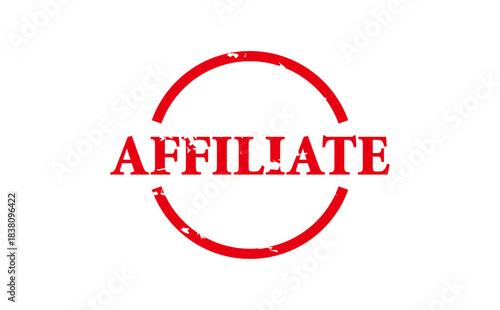 AFFILIATE - Red Rubber Stamp with text AFFILIATE
