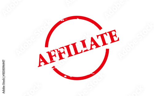 AFFILIATE - Red Rubber Stamp with text AFFILIATE
