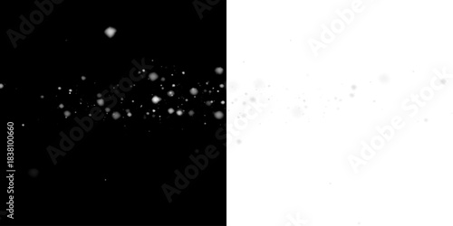Soft Falling Snowflakes Design Element PNG.