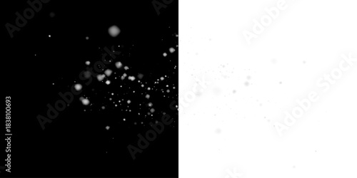 Falling Snowflakes Transparent PNG Overlay.