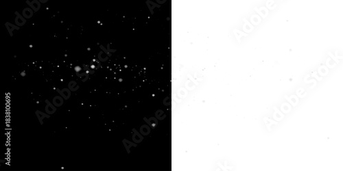 Realistic Snowfall Effect on Transparent Background.