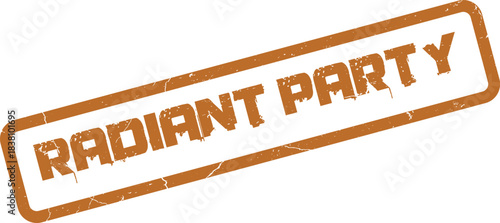 Rustic Textured Radiant Party Stamp for Lively Social Gatherings and Festive Celebrations