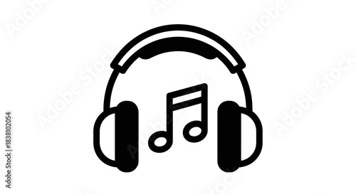 headphones on white background