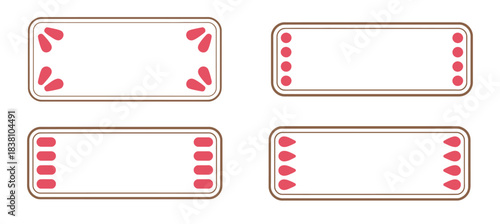 Charming collection of decorative frames ideal for labels and design accents