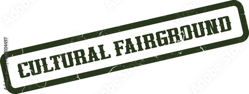 Distressed Green Cultural Fairground Stamp for Events Celebrating Heritage and Community Spirit