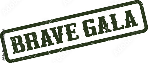 Vintage Brave Gala textured seal perfect for event announcements and special occasion branding