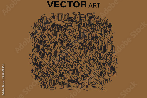 Intricate abstract geometric pattern with a vintage feel