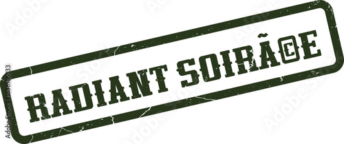 Grungy Textured Radiant Soiree Stamp for Classy Evening Events and Elegant Gatherings