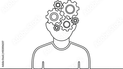 Mental process vector icon