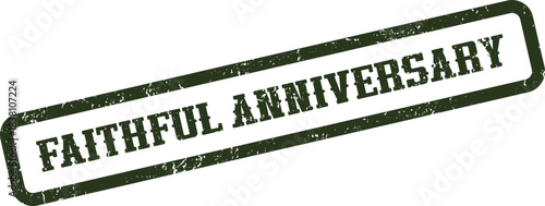 Faithful Anniversary Concept Stamp for Enduring Marriages and Special Celebrations