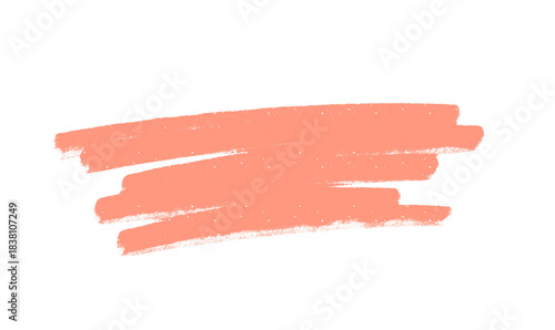 A thick, irregular orange highlighter mark is drawn across a clean white background, suggesting emphasis or annotation.