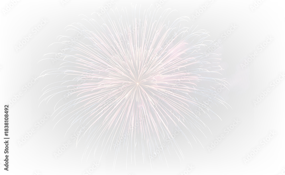Fototapeta premium Brilliant Fireworks Explosion in the Dark PNG