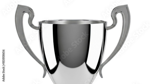 Silver Trophy Cup Isolated on White