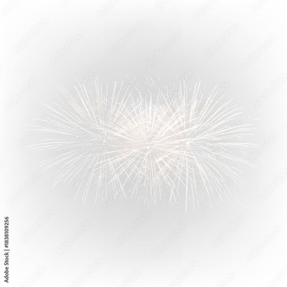 Fototapeta premium Sparkling Party Fireworks Over Dark Background PNG