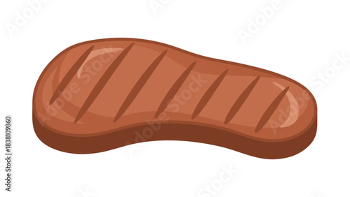 Grilled T Bone Steak With Brown Color And Grill Marks On A Black Background