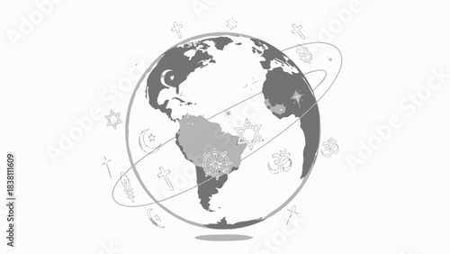 Peaceful World Religions Globe
