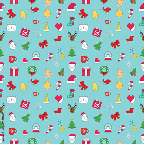 Holiday christmas pattern background