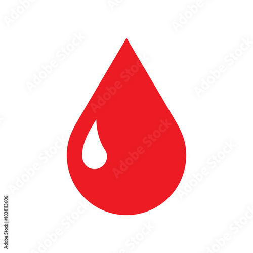 Blood drop icon. Blood transfusion symbol. Medical donation symbol, charity concept.
