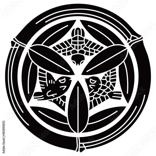 家紋です。勸修寺家笹といいます。