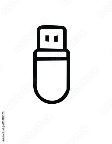 usb flash drive vector illustration