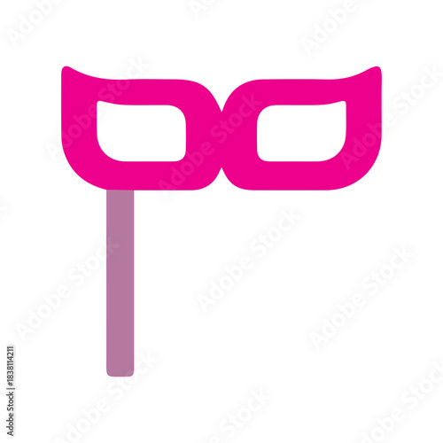 Pink Masquerade Mask Icon