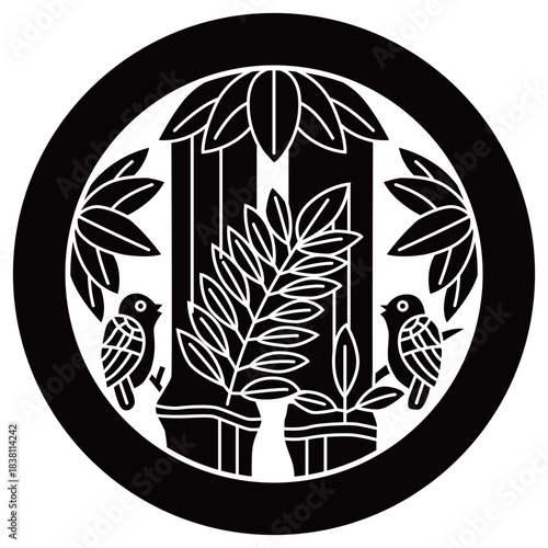 家紋です。鳥居家笹といいます。