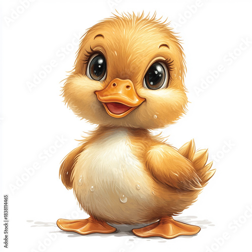 baby chicken isolated on white