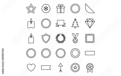 Vector set of icons for web design and internet technology illustration