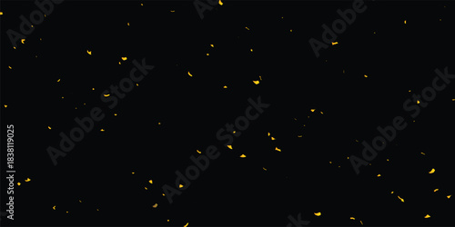 Golden confetti background pattern – celebration party glitter confetti overlay for festive decoration, luxury gold falling confetti design isolated on white