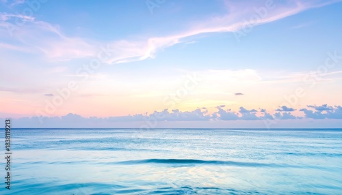 Wallpaper Mural Tranquil Ocean Horizon at Sunset with Soft Pastel Sky. Torontodigital.ca