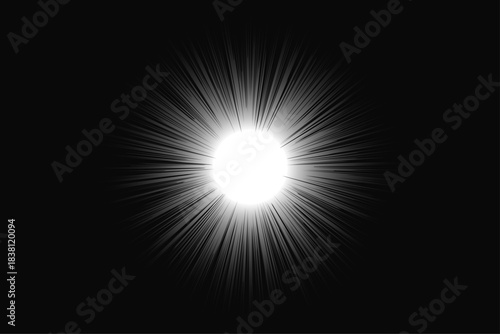 Radiance flare ray glow bright white star burst sparkling shine transparent illumination overlay vector background
