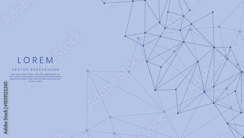 Abstract technology polygonal shapes background with points and lines