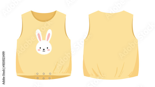 Adorable bunny-themed baby onesie with a charming design suitable for infants and toddlers alike