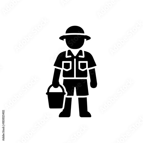 Fisherman Activity Bucket Uniform Icon