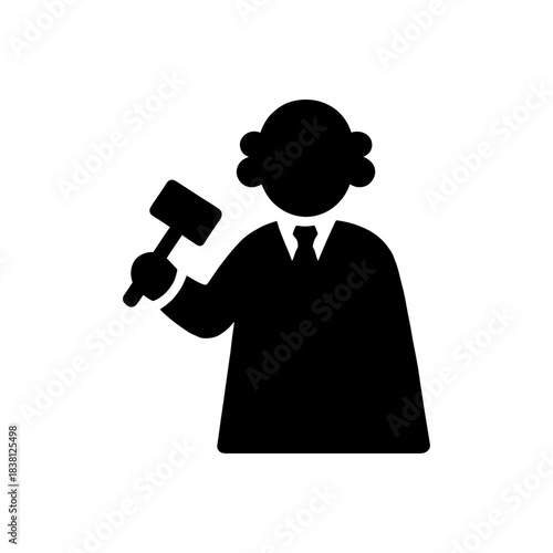 Legal Judge Authority Uniform Icon
