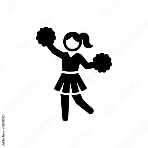 Sport Team Cheerleader Girl Icon