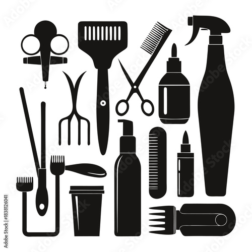 Hair Salon Tools and Barber Equipment Set