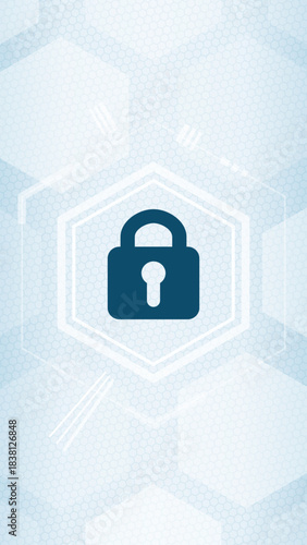 Digital Security Vector Icon - Padlock and Protection Symbol