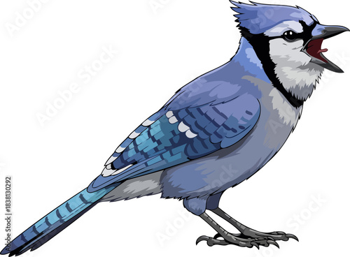 azure herald asserting presence, natures loudest colors demand your gaze, isolated on transparent background