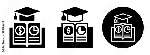 Business Studies Icon Collection Glyph & Mixed Style