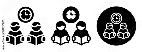 Study Session Icon Collection Glyph & Mixed Style