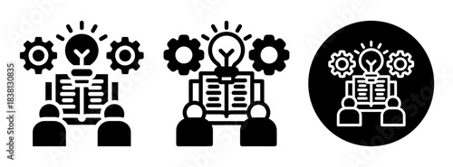 Study Skills Icon Collection Glyph & Mixed Style