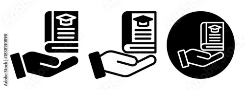 Learning Support Icon Collection Glyph & Mixed Style