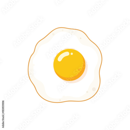 Simple Fried Egg Illustration