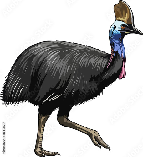 primeval strider a vibrant of rainforest majesty and untamed power, isolated on transparent background