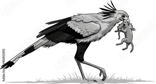 savannas resilient hunter a powerful stride carrying natures bounty, isolated on transparent background